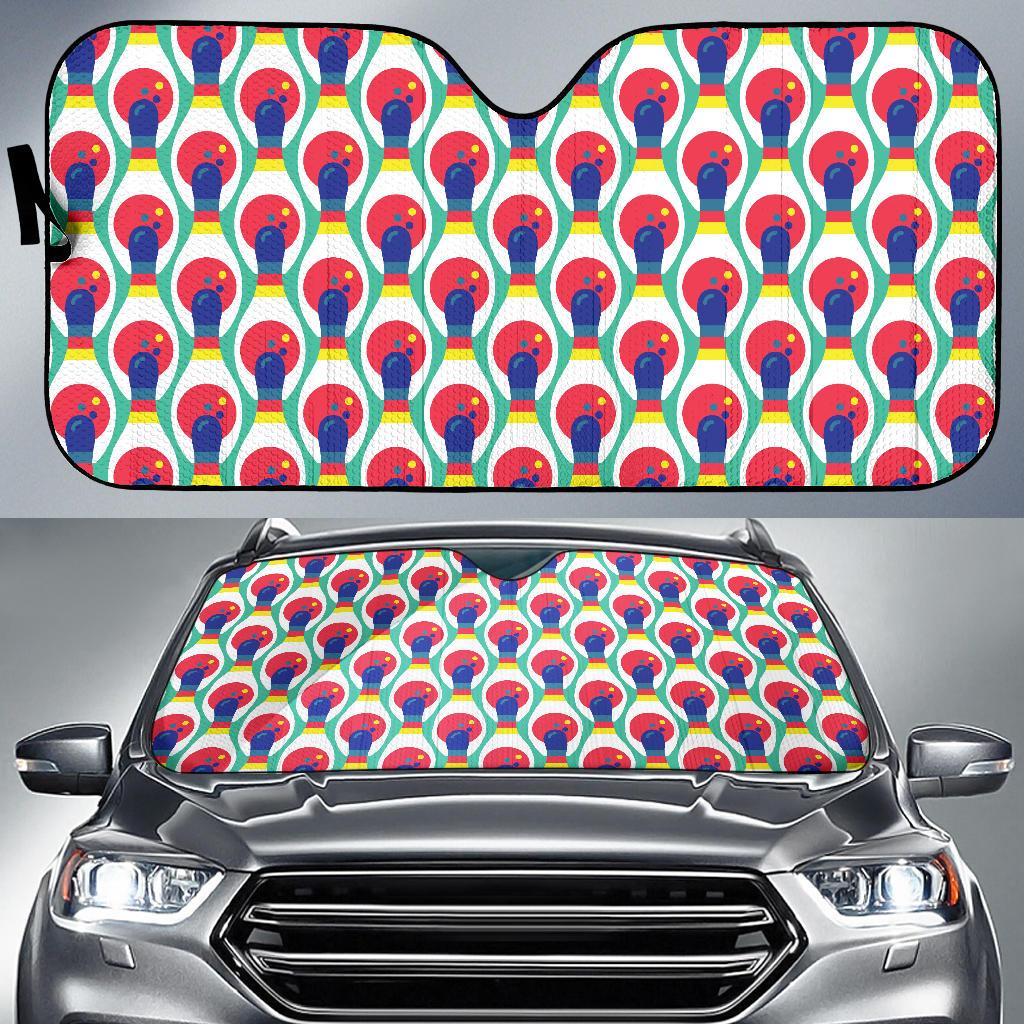 Bowling Pattern Print Design 05 Car Sun Shade-JORJUNE.COM