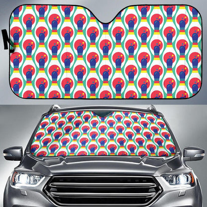 Bowling Pattern Print Design 05 Car Sun Shade-JORJUNE.COM