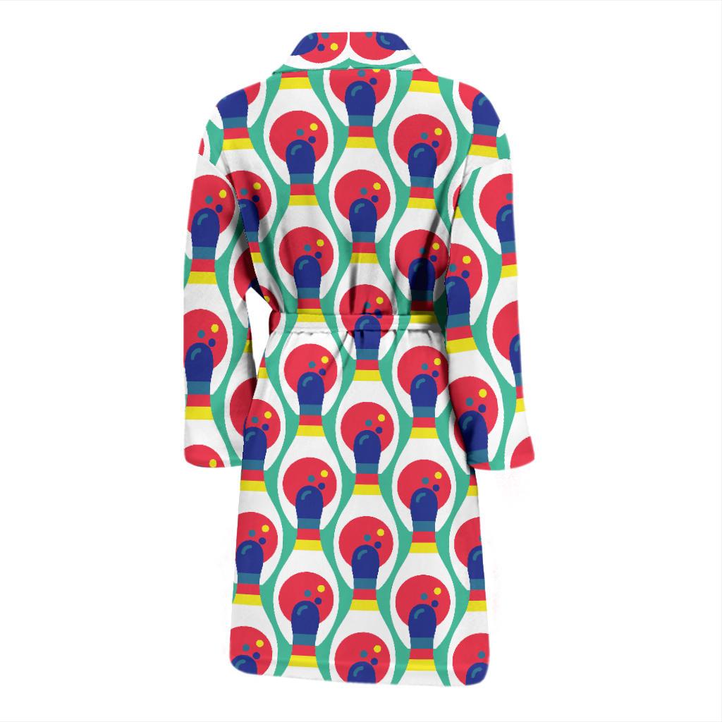 Bowling Pattern Print Design 05 Men Bathrobe-JORJUNE.COM