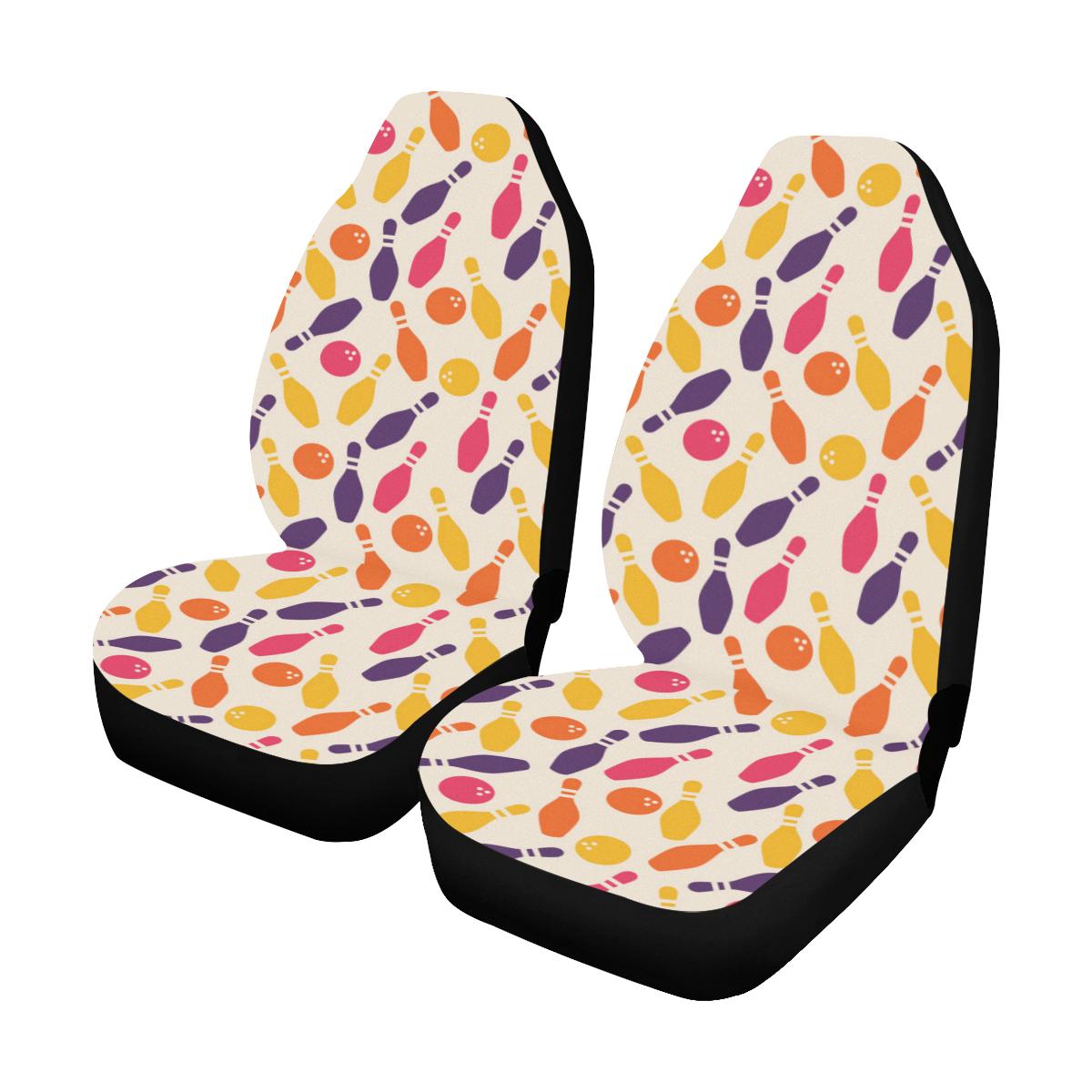 Bowling Pattern Print Design 06 Car Seat Covers (Set of 2)-JORJUNE.COM