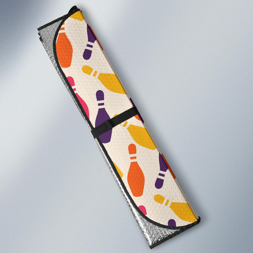 Bowling Pattern Print Design 06 Car Sun Shade-JORJUNE.COM