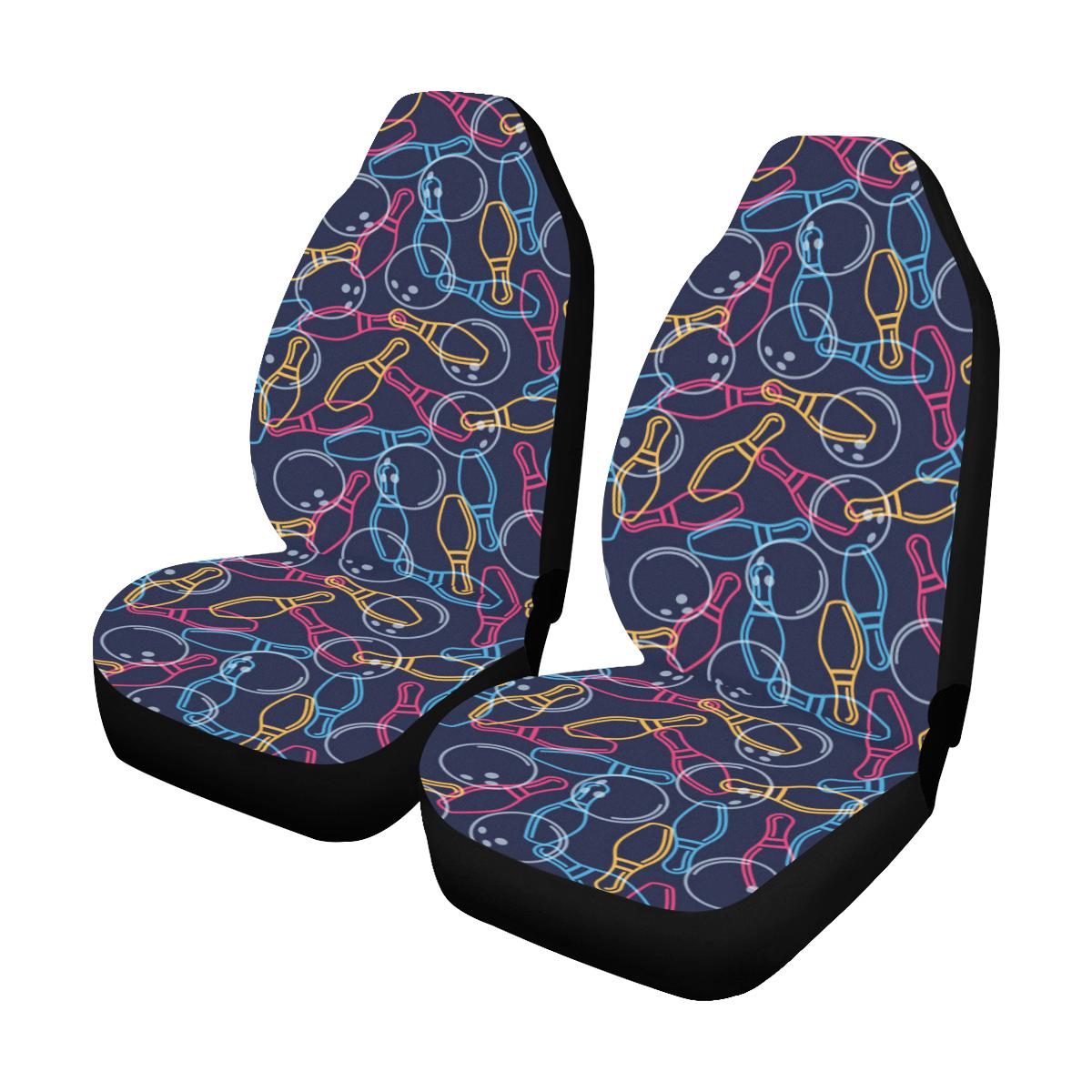 Bowling Pattern Print Design 07 Car Seat Covers (Set of 2)-JORJUNE.COM