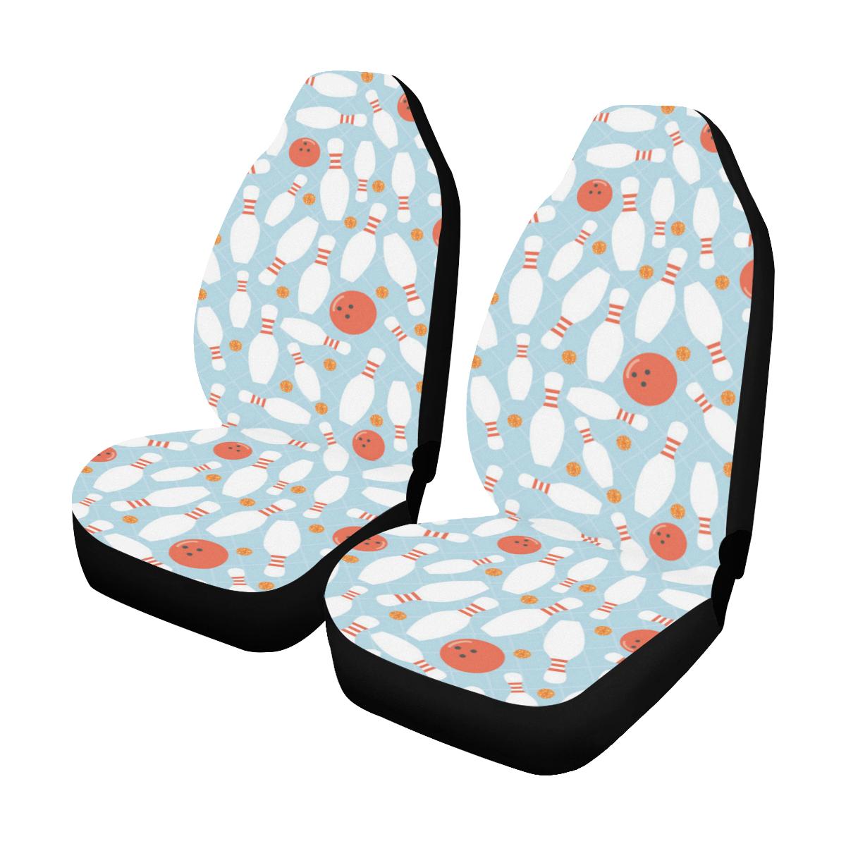 Bowling Pattern Print Design 09 Car Seat Covers (Set of 2)-JORJUNE.COM