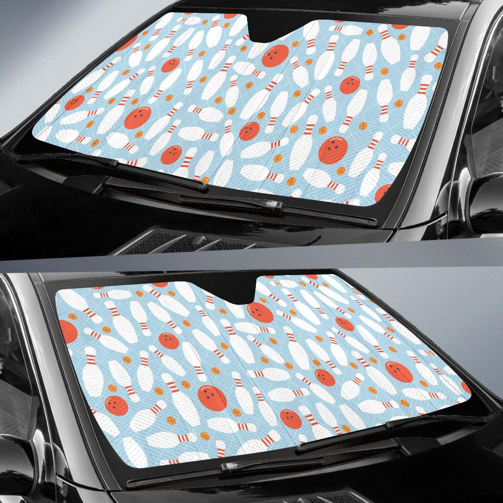 Bowling Pattern Print Design 09 Car Sun Shade-JORJUNE.COM