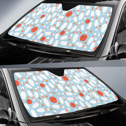 Bowling Pattern Print Design 09 Car Sun Shade-JORJUNE.COM