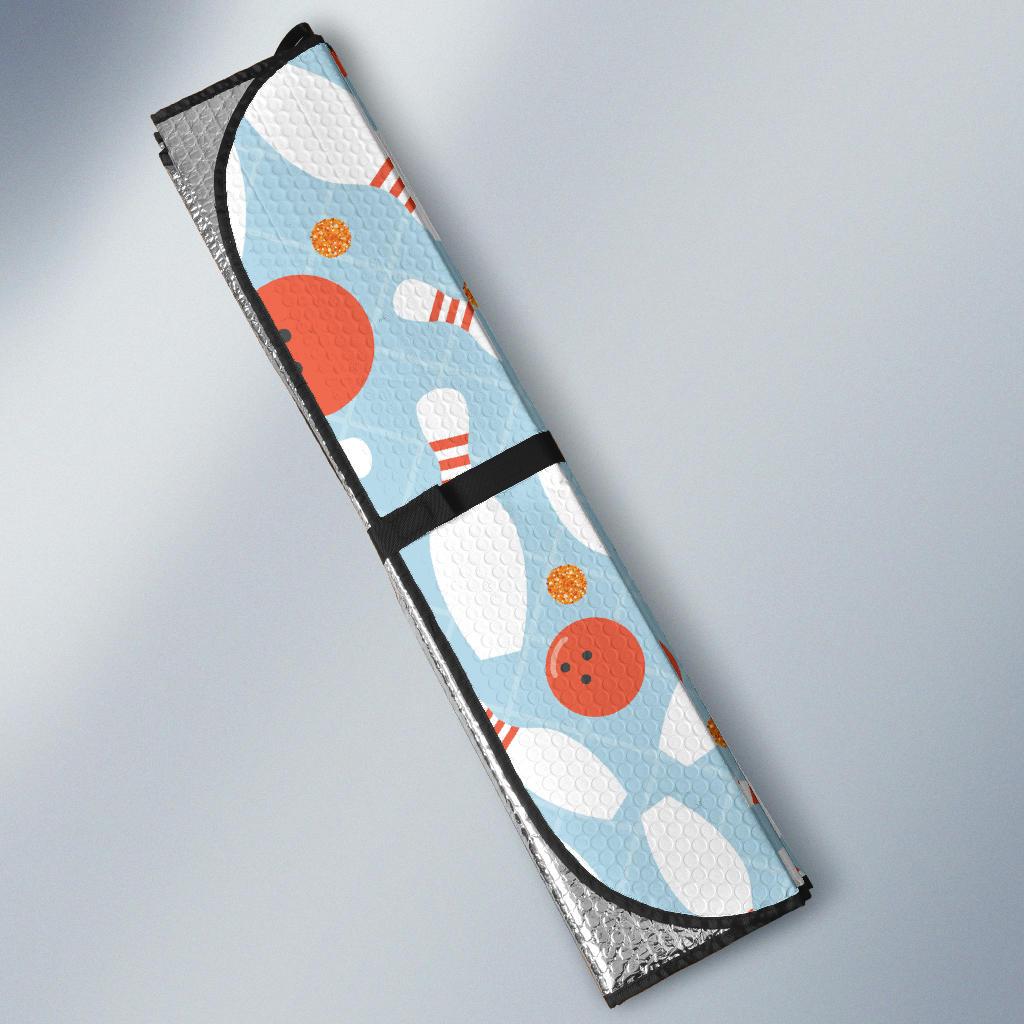 Bowling Pattern Print Design 09 Car Sun Shade-JORJUNE.COM