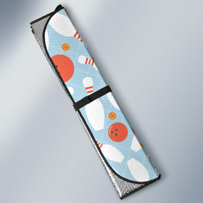 Bowling Pattern Print Design 09 Car Sun Shade-JORJUNE.COM