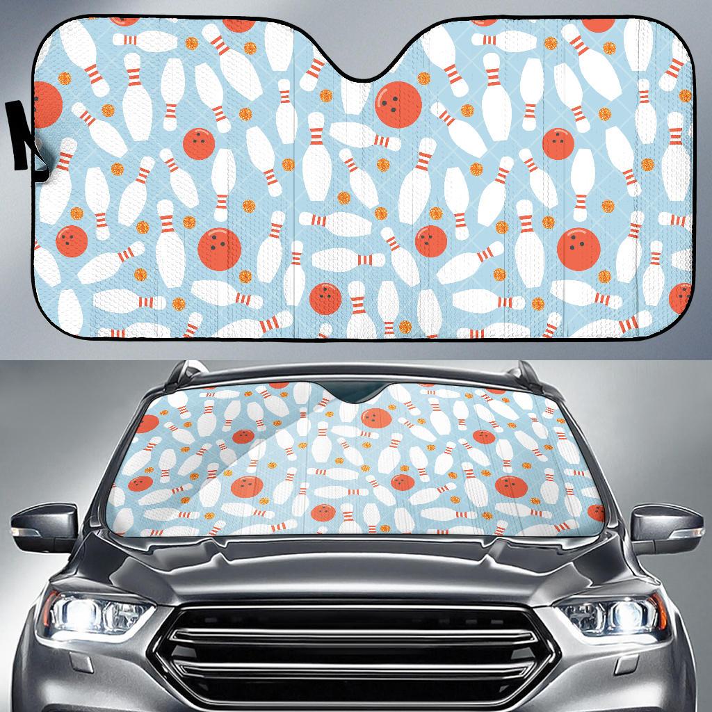 Bowling Pattern Print Design 09 Car Sun Shade-JORJUNE.COM
