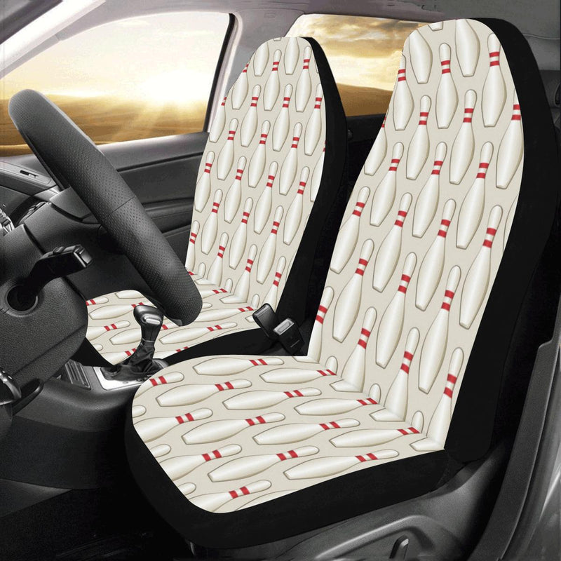 Bowling Pin Pattern Print Design 01 Car Seat Covers (Set of 2)-JORJUNE.COM