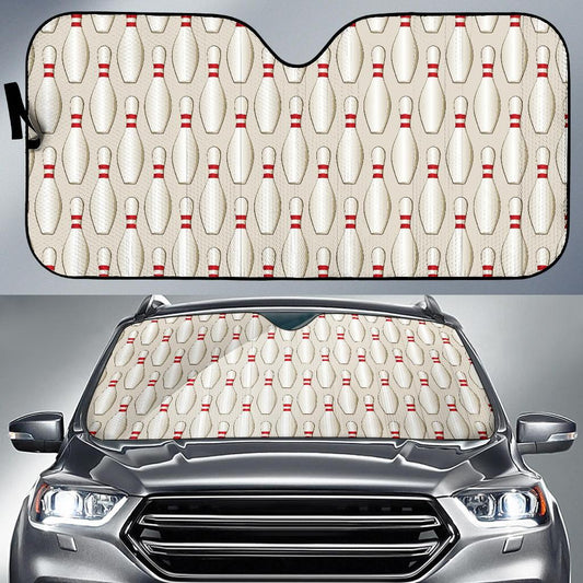 Bowling Pin Pattern Print Design 01 Car Sun Shade-JORJUNE.COM