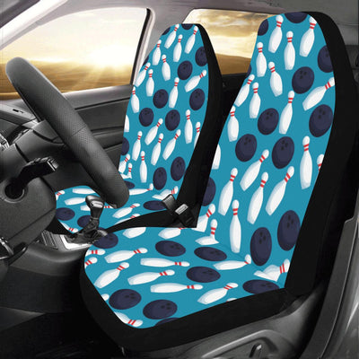 Bowling Pin Pattern Print Design 010 Car Seat Covers (Set of 2)-JORJUNE.COM