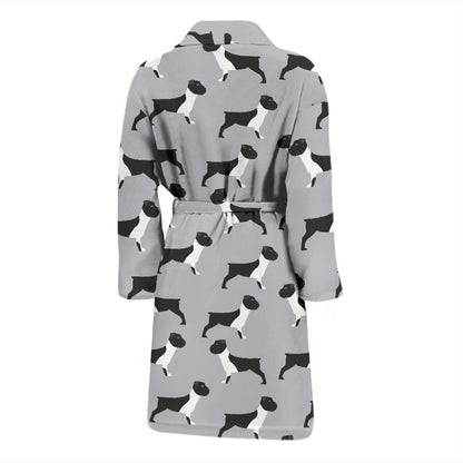 Boxers Pattern Print Design 01 Men Bathrobe-JORJUNE.COM
