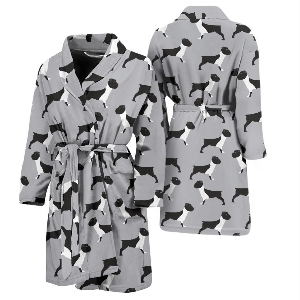 Boxers Pattern Print Design 01 Men Bathrobe-JORJUNE.COM