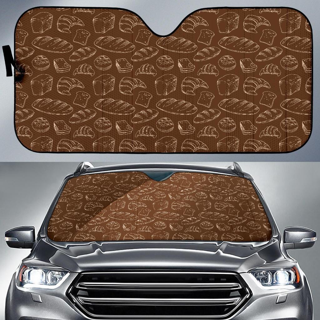 Bread Pattern Print Design 02 Car Sun Shade-JORJUNE.COM