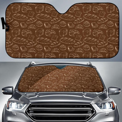Bread Pattern Print Design 02 Car Sun Shade-JORJUNE.COM