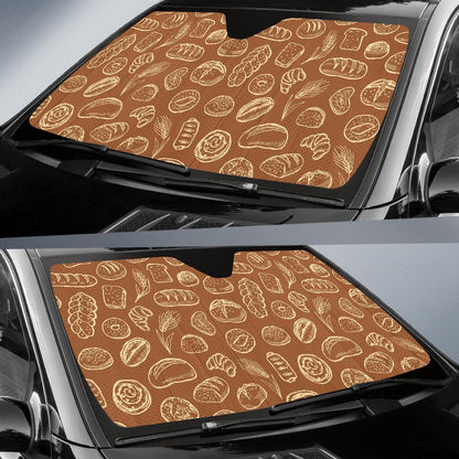 Bread Pattern Print Design 03 Car Sun Shade-JORJUNE.COM