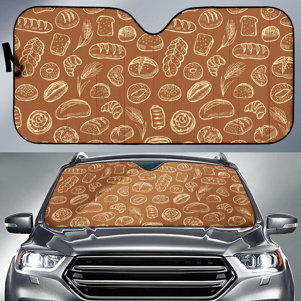 Bread Pattern Print Design 03 Car Sun Shade-JORJUNE.COM