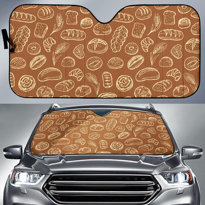 Bread Pattern Print Design 03 Car Sun Shade-JORJUNE.COM