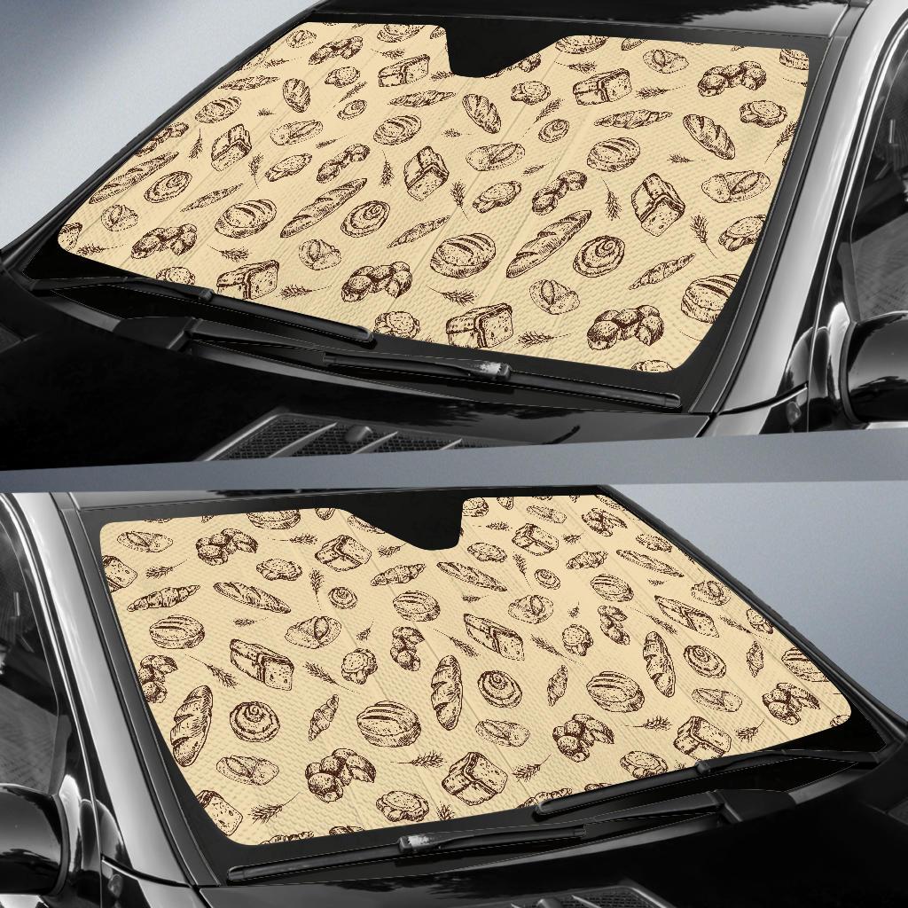 Bread Pattern Print Design 04 Car Sun Shade-JORJUNE.COM