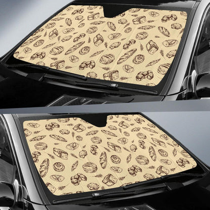 Bread Pattern Print Design 04 Car Sun Shade-JORJUNE.COM