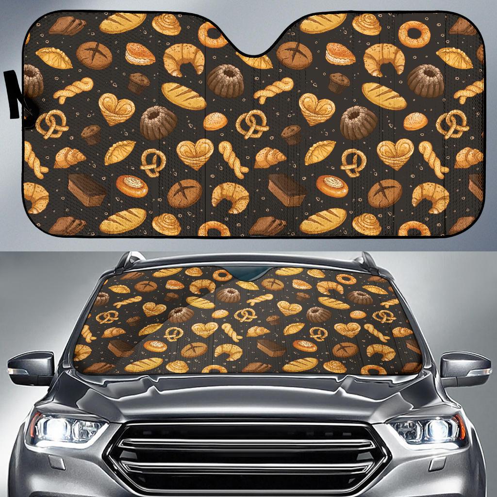 Bread Pattern Print Design 05 Car Sun Shade-JORJUNE.COM