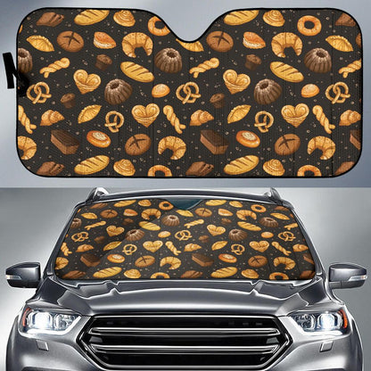 Bread Pattern Print Design 05 Car Sun Shade-JORJUNE.COM