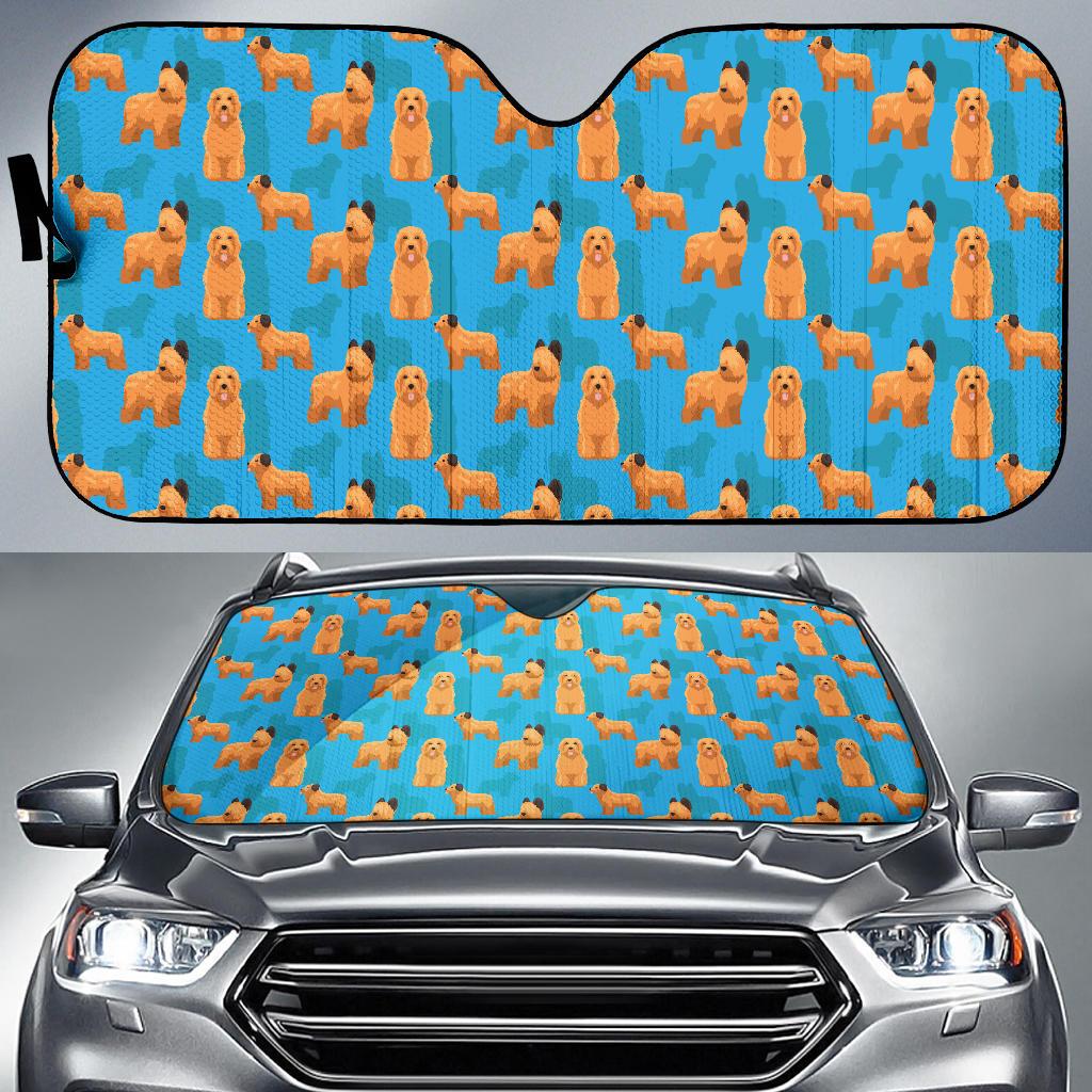 Briards Pattern Print Design 01 Car Sun Shade-JORJUNE.COM