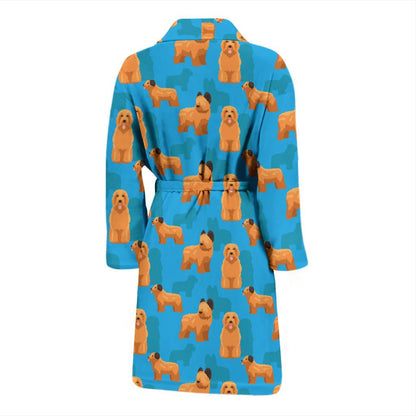 Briards Pattern Print Design 01 Men Bathrobe-JORJUNE.COM