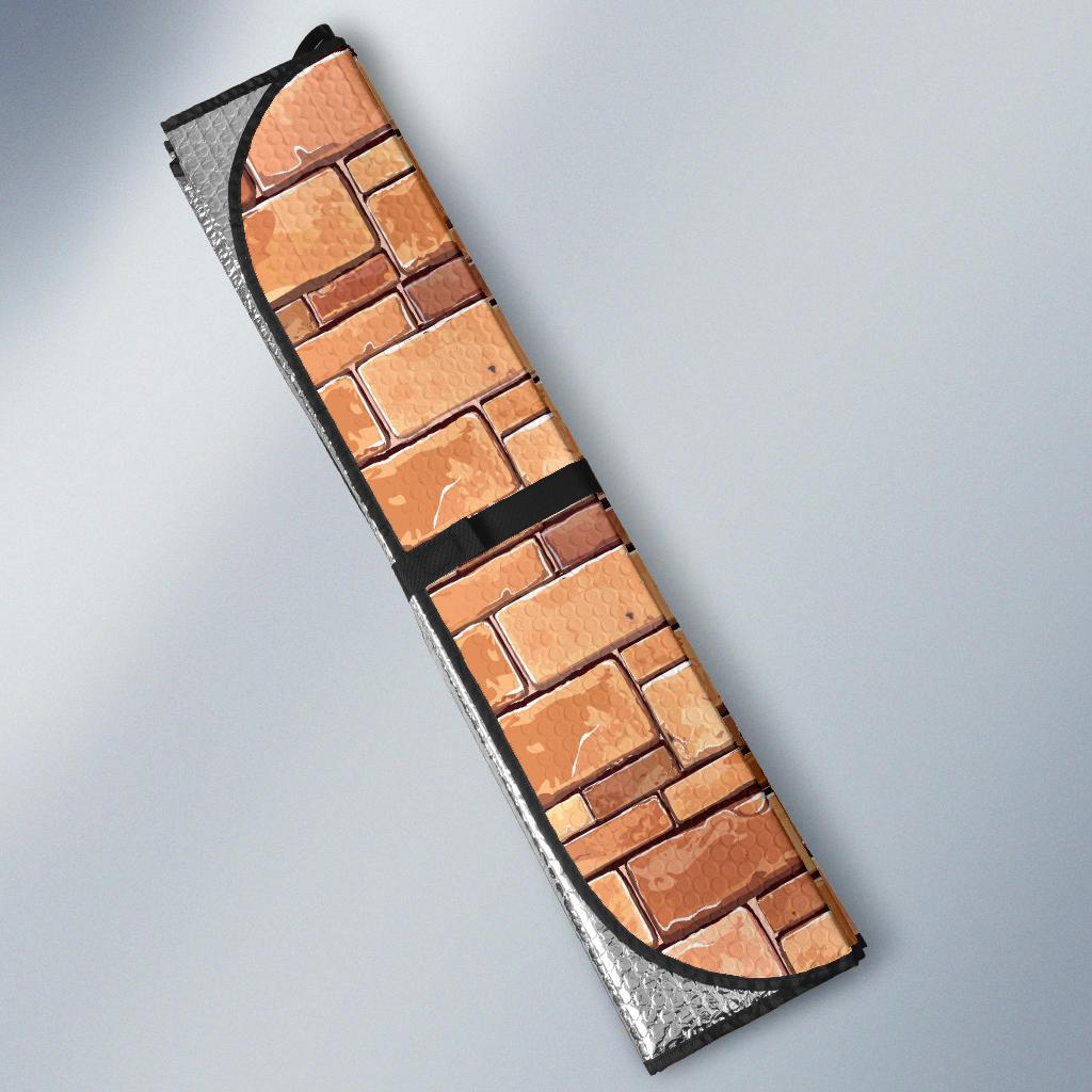 Brick Pattern Print Design 01 Car Sun Shade-JORJUNE.COM