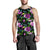 Bright Purple Floral Pattern Men Tank Top