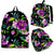 Bright Purple Floral Pattern Premium Backpack