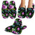 Bright Purple Floral Pattern Slippers