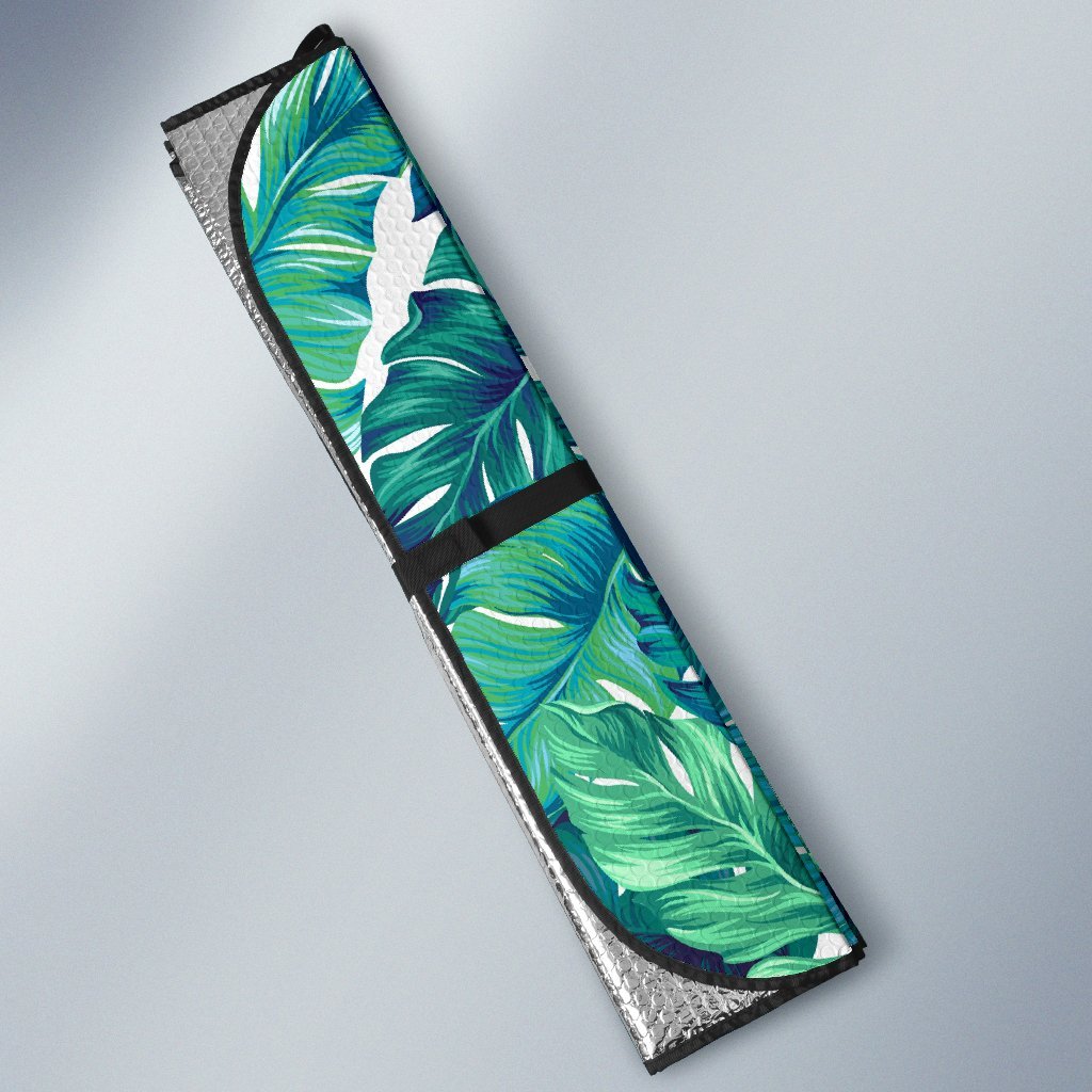 Brightness Tropical Palm Leaves Car Sun Shade-JorJune