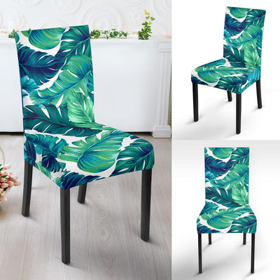 Brightness Tropical Palm Leaves Dining Chair Slipcover-JORJUNE.COM