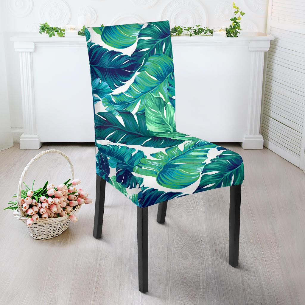 Brightness Tropical Palm Leaves Dining Chair Slipcover-JORJUNE.COM