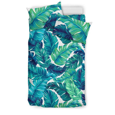 Brightness Tropical Palm Leaves Duvet Cover Bedding Set