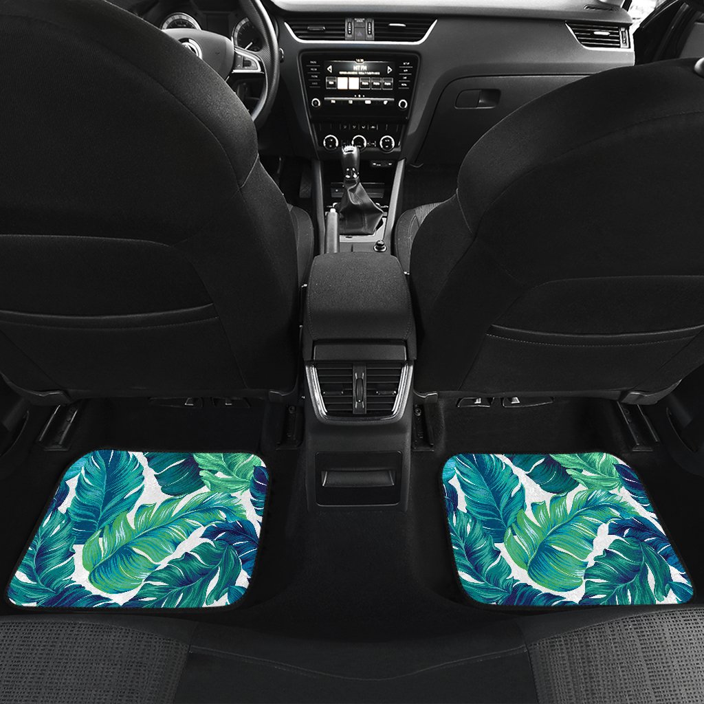 Brightness Tropical Palm Leaves Front and Back Car Floor Mats