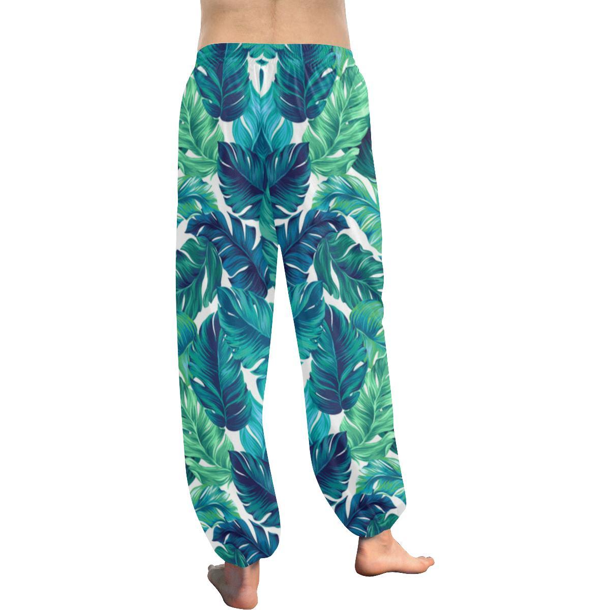 Brightness Tropical Palm Leaves Harem Pants