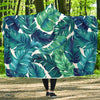 Brightness Tropical Palm Leaves Hooded Blanket-JORJUNE.COM