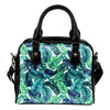 Brightness Tropical Palm Leaves Leather Shoulder Handbag