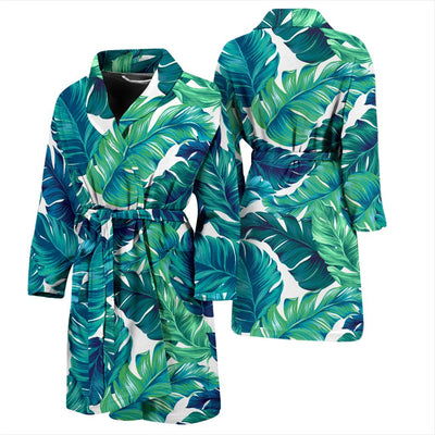 Brightness Tropical Palm Leaves Men Bath Robe