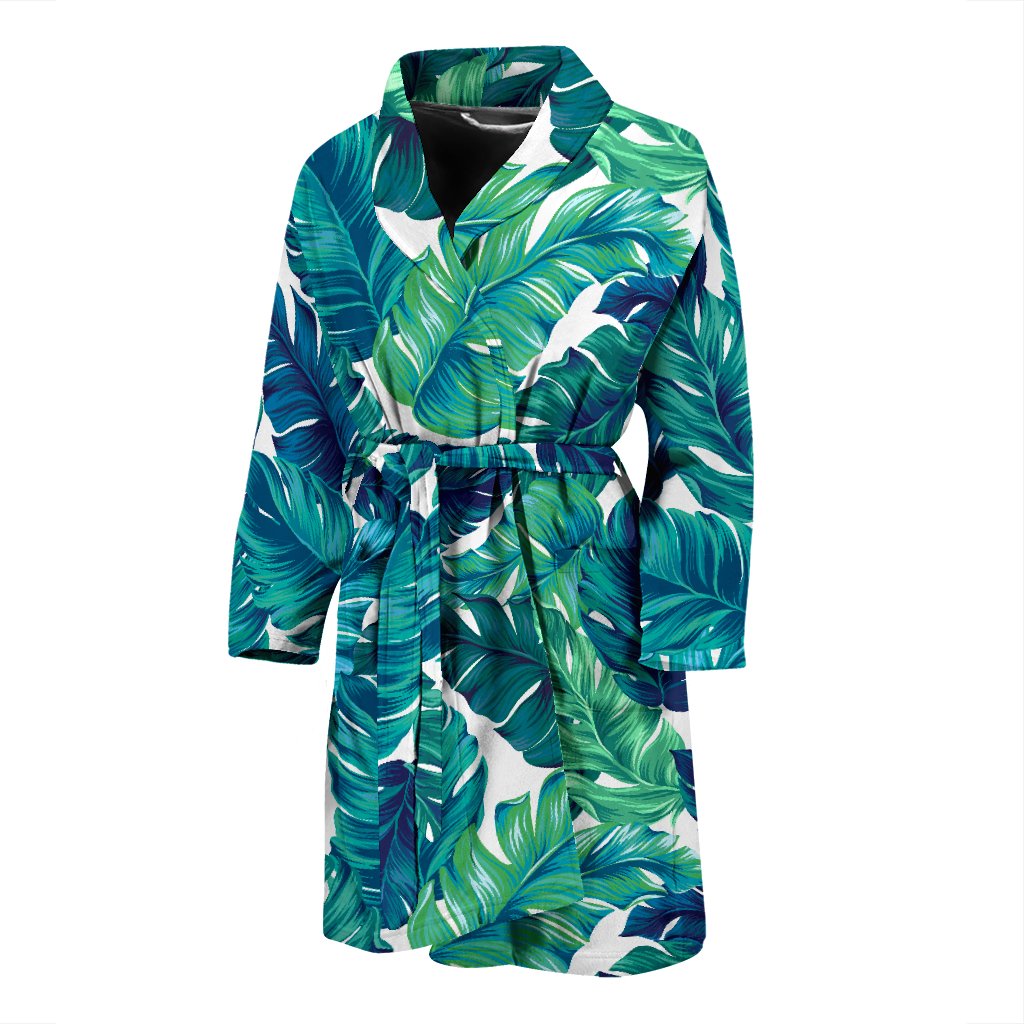 Brightness Tropical Palm Leaves Men Bath Robe