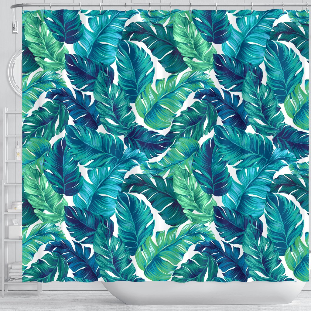Brightness Tropical Palm Leaves Shower Curtain