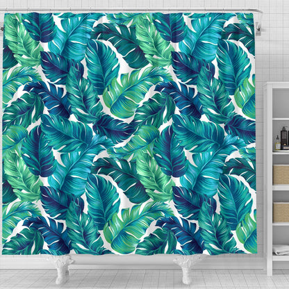 Brightness Tropical Palm Leaves Shower Curtain