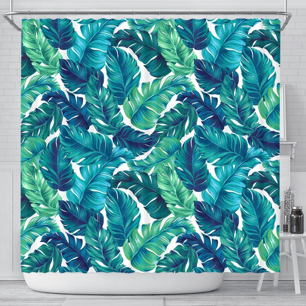 Brightness Tropical Palm Leaves Shower Curtain