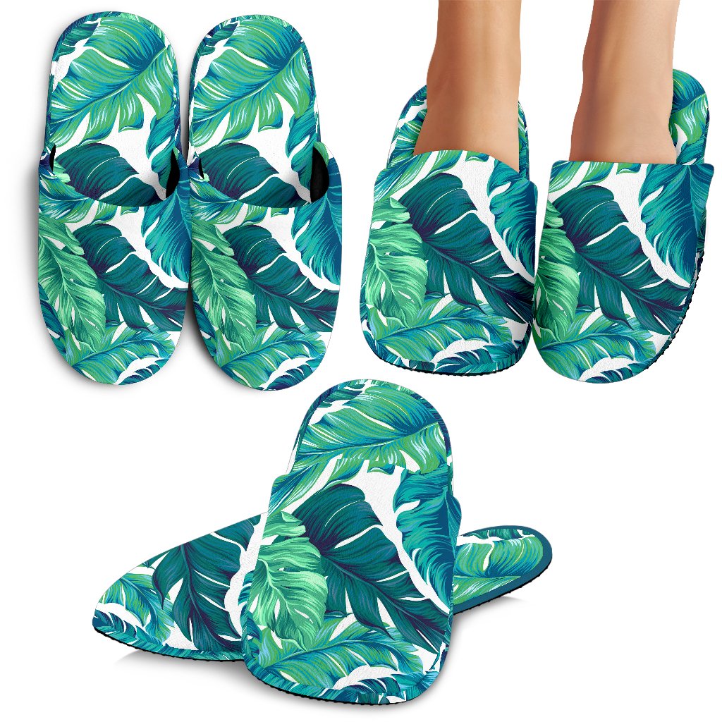 Brightness Tropical Palm Leaves Slippers