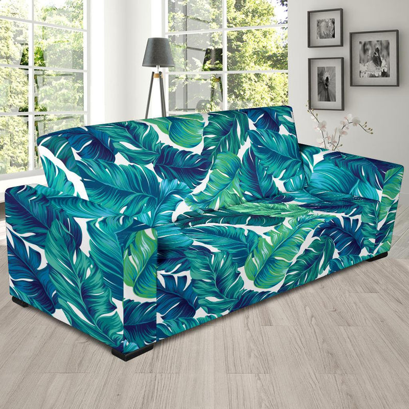 Brightness Tropical Palm Leaves Sofa Slipcover-JORJUNE.COM