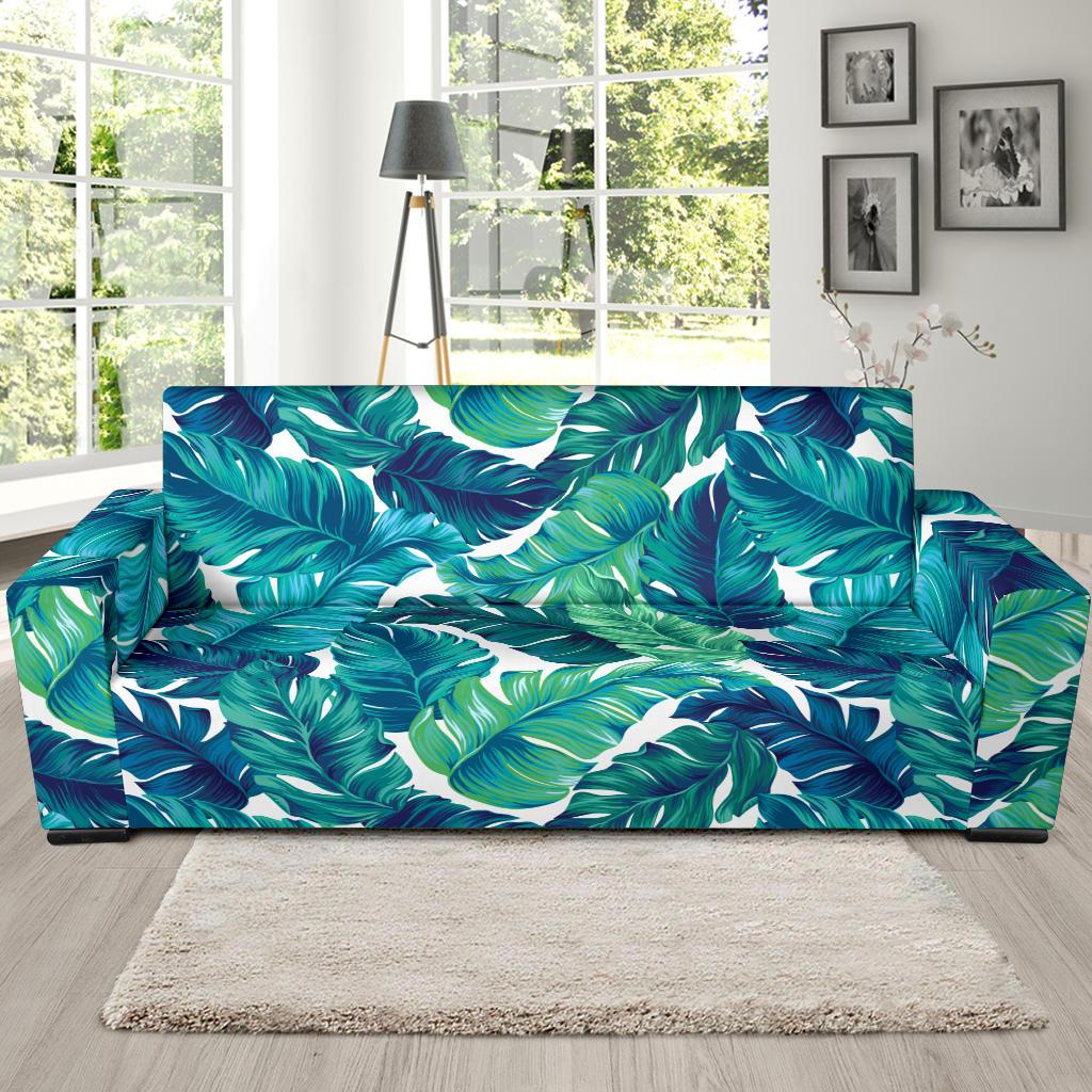 Brightness Tropical Palm Leaves Sofa Slipcover-JORJUNE.COM