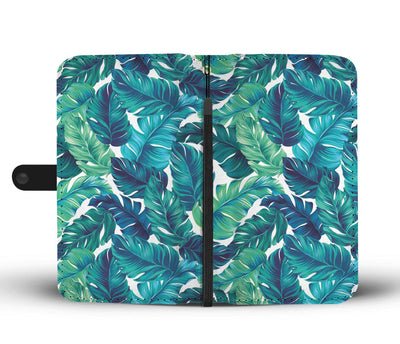 Brightness Tropical Palm Leaves Wallet Phone Case