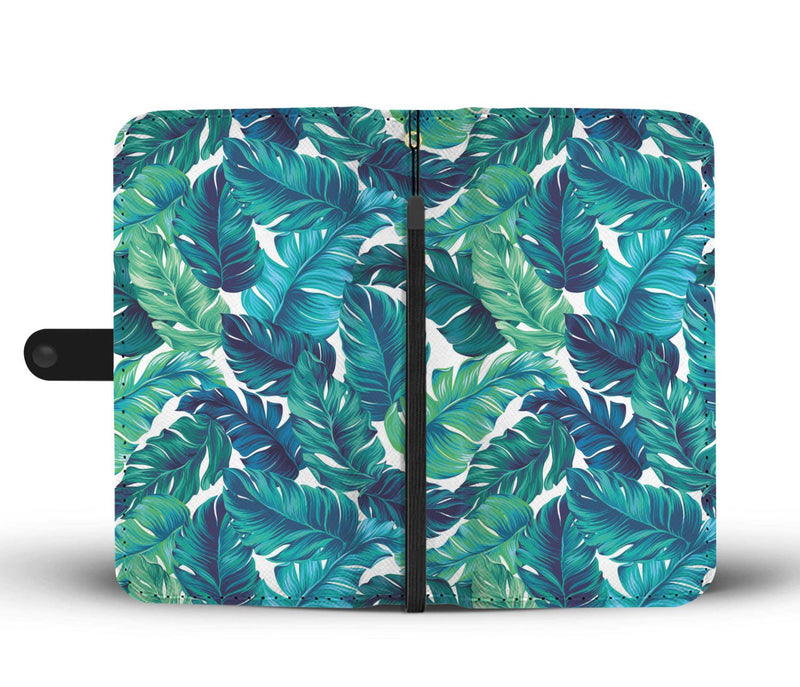 Brightness Tropical Palm Leaves Wallet Phone Case